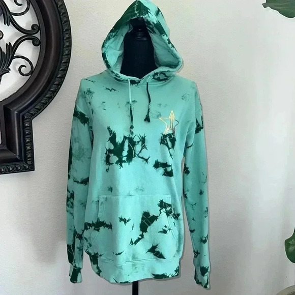 Jeffree Star Fashion Blood Money Tie-Dyed Green Hooded Sweatshirt Medium - Picture 1 of 14